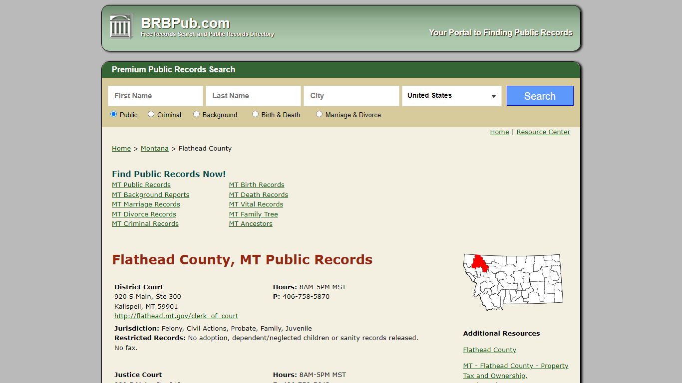 Flathead County Public Records | Search Montana Government Databases